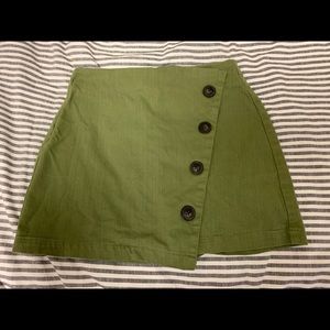 Green Asymmetrical Skirt